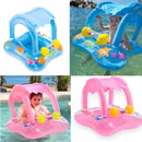 Boia Bebê Piscina Cobertura Infantil Inflável Proteção Solar