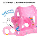 Boia Bebê Piscina Cobertura Infantil Inflável Proteção Solar