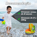 Boia Bote Com Cobertura E Assento Inflavel Leeboom Para Piscina Bebe Cor Amarelo