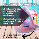 Boia Bote Com Cobertura E Assento Inflavel Leeboom Para Piscina Bebe Cor Rosa