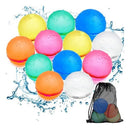 Kit Com 12 Bolas Balões Água Silicone Magnético Reutilizável
